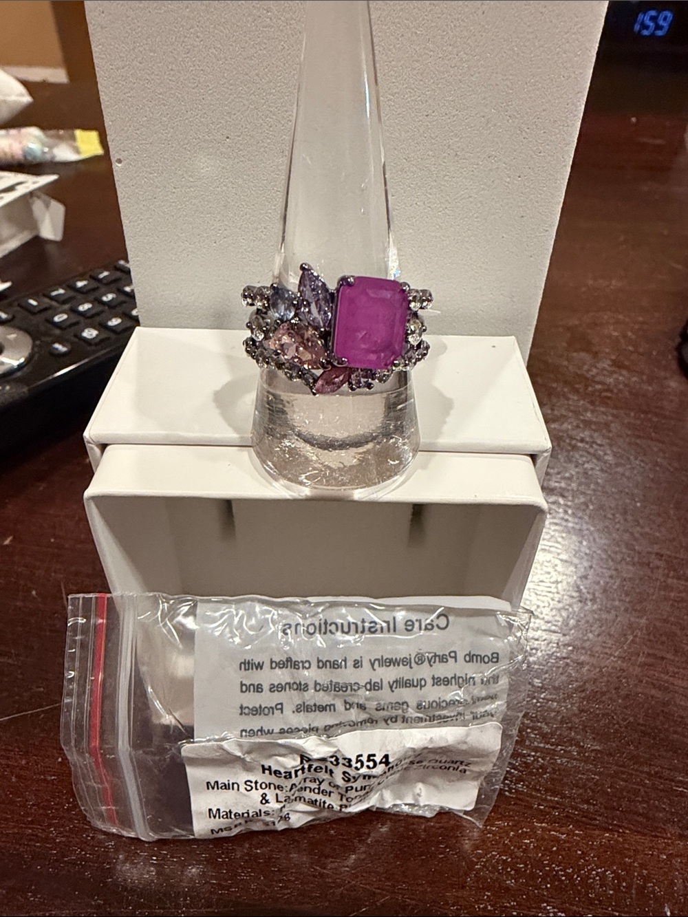 Heartfelt Symphony: Array of Purple and Lavender on Hematite